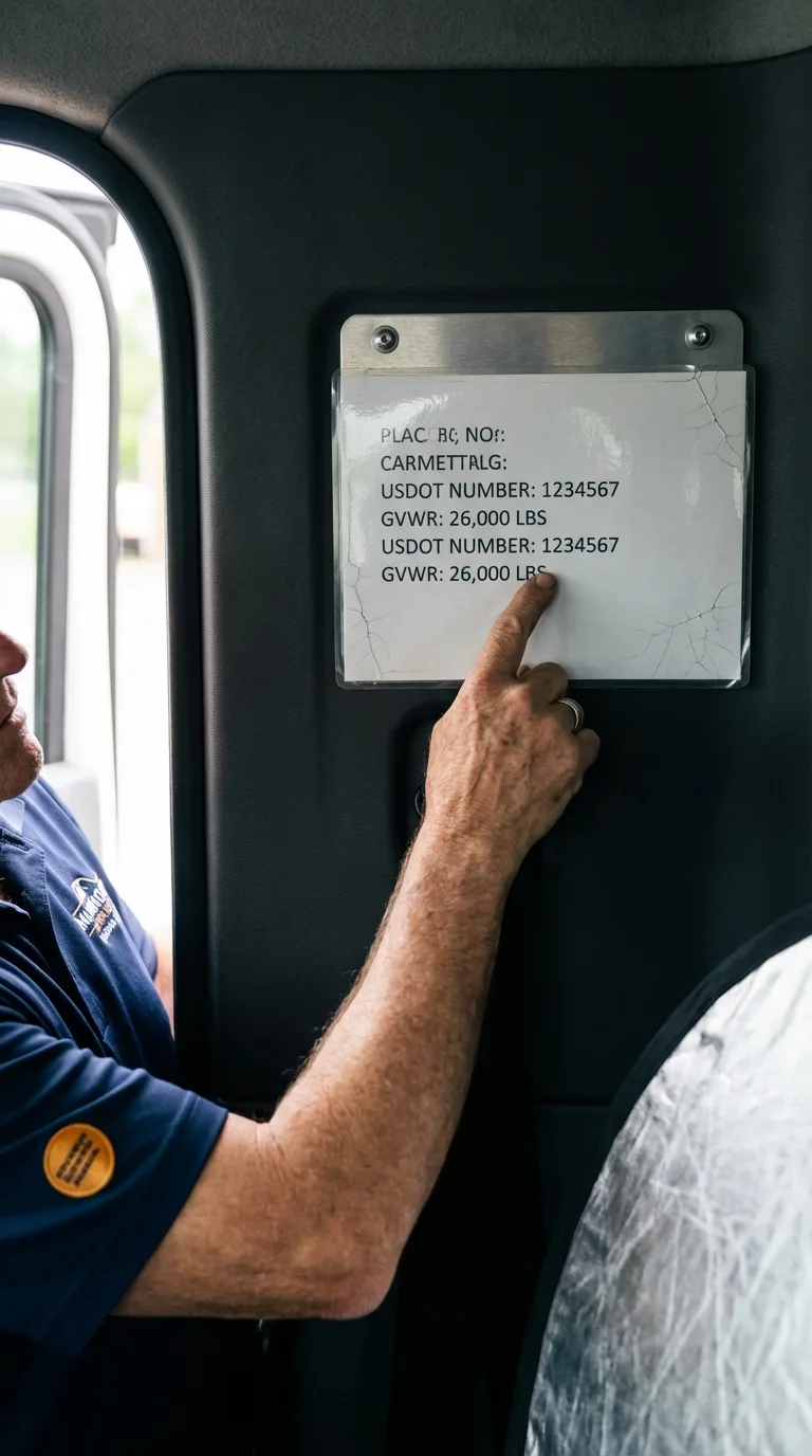 USDOT licensing placard verification in Littlerock
